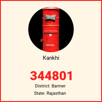 Kankhi pin code, district Barmer in Rajasthan