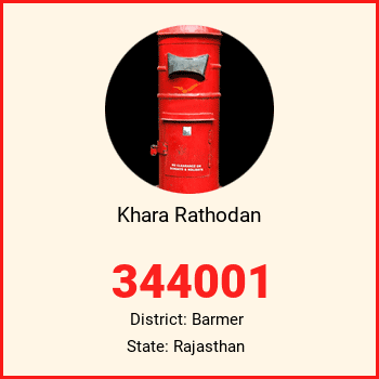 Khara Rathodan pin code, district Barmer in Rajasthan
