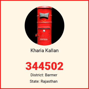Kharia Kallan pin code, district Barmer in Rajasthan