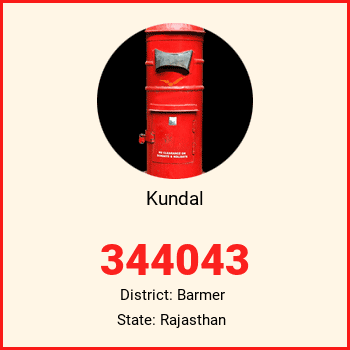 Kundal pin code, district Barmer in Rajasthan