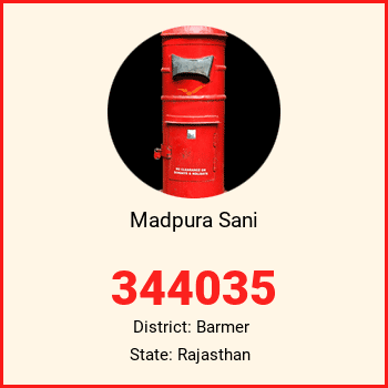 Madpura Sani pin code, district Barmer in Rajasthan