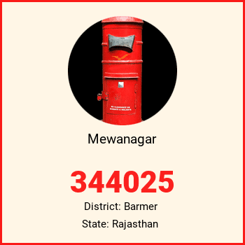 Mewanagar pin code, district Barmer in Rajasthan
