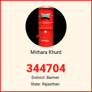 Mithara Khurd pin code, district Barmer in Rajasthan