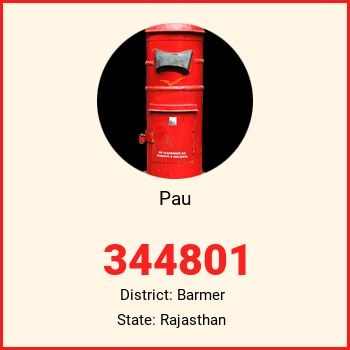 Pau pin code, district Barmer in Rajasthan