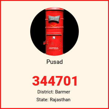 Pusad pin code, district Barmer in Rajasthan