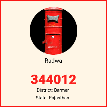 Radwa pin code, district Barmer in Rajasthan
