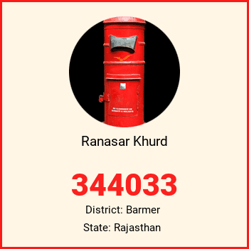 Ranasar Khurd pin code, district Barmer in Rajasthan