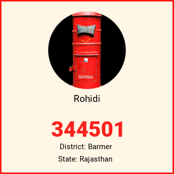 Rohidi pin code, district Barmer in Rajasthan