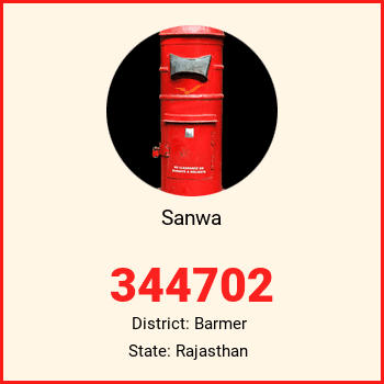 Sanwa pin code, district Barmer in Rajasthan
