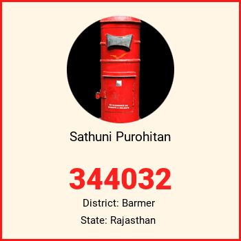 Sathuni Purohitan pin code, district Barmer in Rajasthan