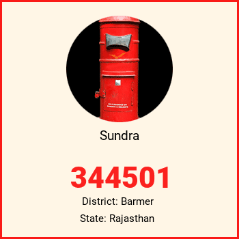Sundra pin code, district Barmer in Rajasthan