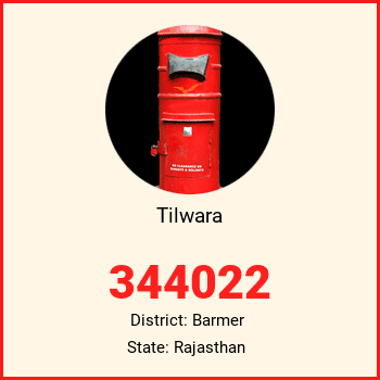 Tilwara pin code, district Barmer in Rajasthan