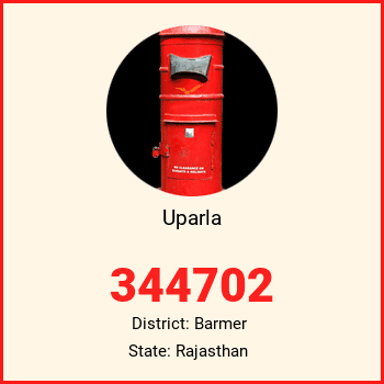 Uparla pin code, district Barmer in Rajasthan