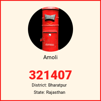Amoli pin code, district Bharatpur in Rajasthan
