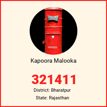 Kapoora Malooka pin code, district Bharatpur in Rajasthan