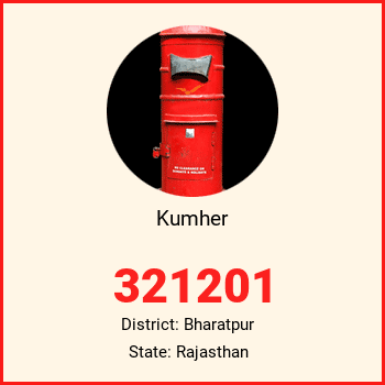 Kumher pin code, district Bharatpur in Rajasthan
