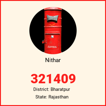 Nithar pin code, district Bharatpur in Rajasthan