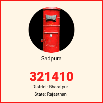 Sadpura pin code, district Bharatpur in Rajasthan