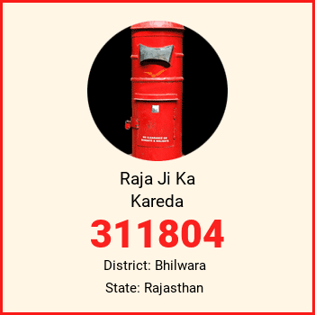 Raja Ji Ka Kareda pin code, district Bhilwara in Rajasthan