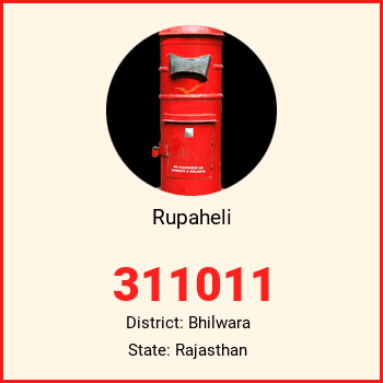 Rupaheli pin code, district Bhilwara in Rajasthan