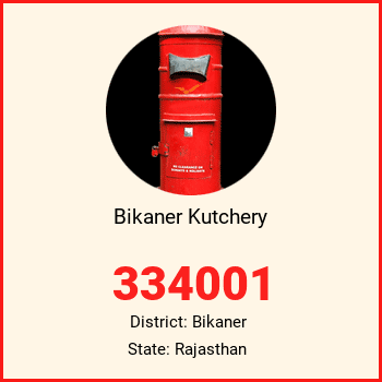 Bikaner Kutchery pin code, district Bikaner in Rajasthan