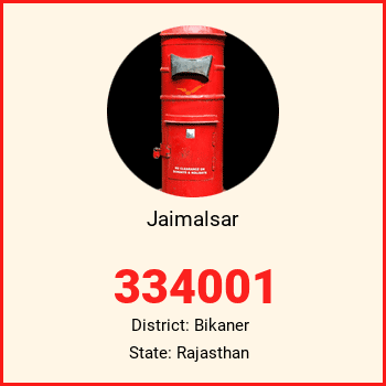 Jaimalsar pin code, district Bikaner in Rajasthan
