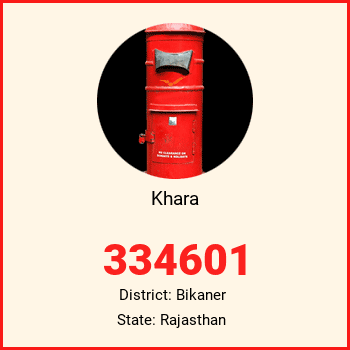Khara pin code, district Bikaner in Rajasthan