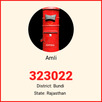 Amli pin code, district Bundi in Rajasthan