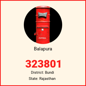 Balapura pin code, district Bundi in Rajasthan
