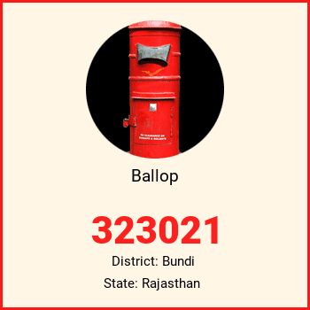 Ballop pin code, district Bundi in Rajasthan