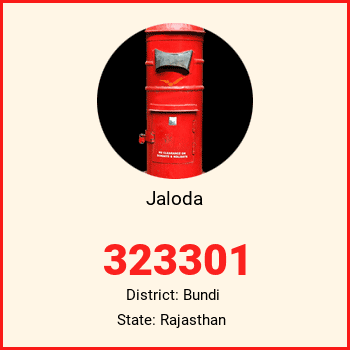 Jaloda pin code, district Bundi in Rajasthan