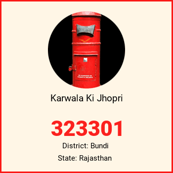 Karwala Ki Jhopri pin code, district Bundi in Rajasthan