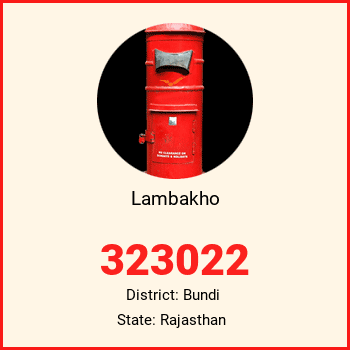 Lambakho pin code, district Bundi in Rajasthan