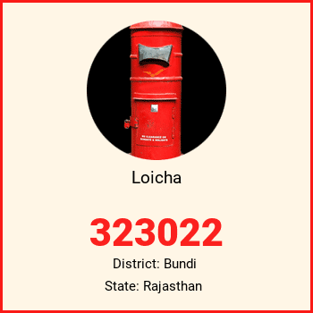 Loicha pin code, district Bundi in Rajasthan