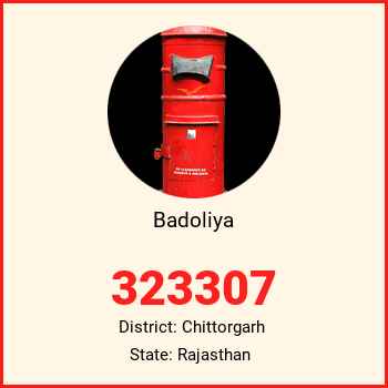 Badoliya pin code, district Chittorgarh in Rajasthan
