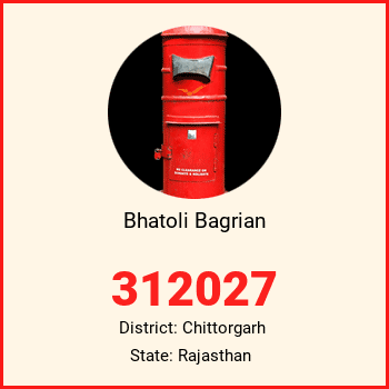 Bhatoli Bagrian pin code, district Chittorgarh in Rajasthan