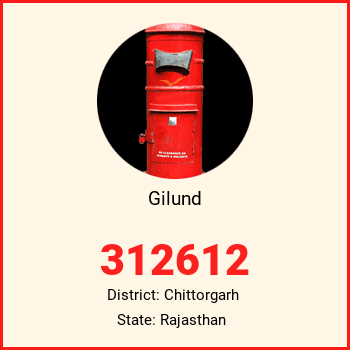 Gilund pin code, district Chittorgarh in Rajasthan