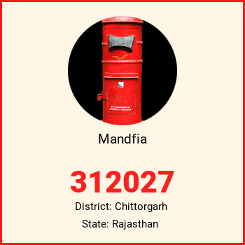 Mandfia pin code, district Chittorgarh in Rajasthan
