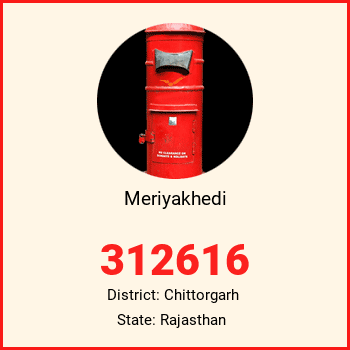 Meriyakhedi pin code, district Chittorgarh in Rajasthan