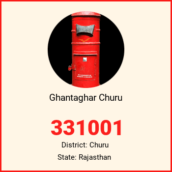 Ghantaghar Churu pin code, district Churu in Rajasthan