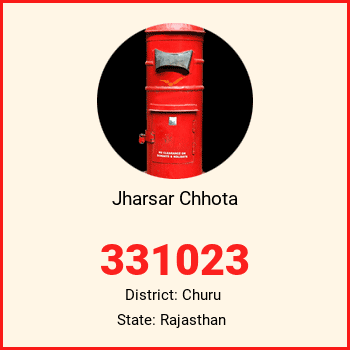 Jharsar Chhota pin code, district Churu in Rajasthan