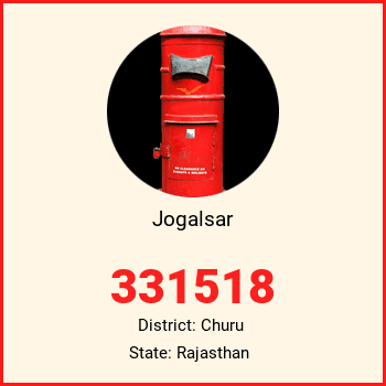 Jogalsar pin code, district Churu in Rajasthan