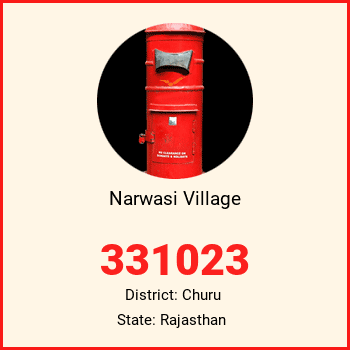 Narwasi Village pin code, district Churu in Rajasthan