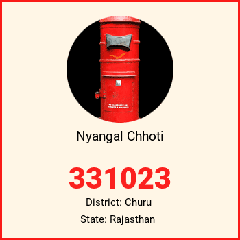 Nyangal Chhoti pin code, district Churu in Rajasthan