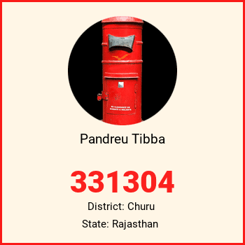 Pandreu Tibba pin code, district Churu in Rajasthan