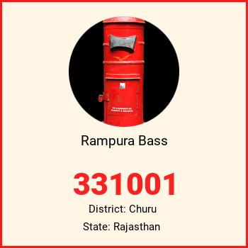 Rampura Bass pin code, district Churu in Rajasthan