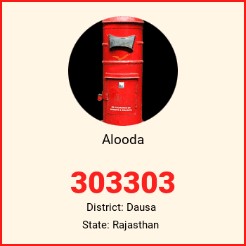 Alooda pin code, district Dausa in Rajasthan