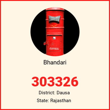 Bhandari pin code, district Dausa in Rajasthan