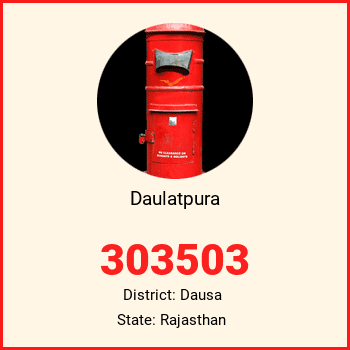 Daulatpura pin code, district Dausa in Rajasthan