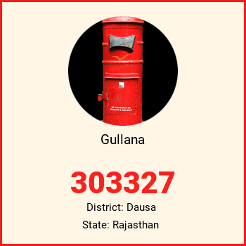 Gullana pin code, district Dausa in Rajasthan